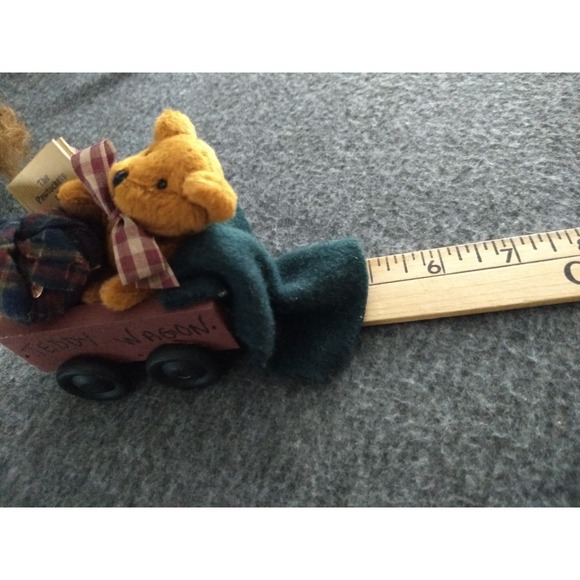 Lizzie High‎ Wooden Doll Lindsey Valentine Teddy Bear Wagon Vtg Gift Box NWT NEW